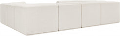 Meridian Furniture - Ollie 128" Boucle Fabric Upholstered 8 Piece Modular Sectional - 118Cream-Sec8A - GreatFurnitureDeal