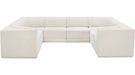 Meridian Furniture - Ollie 128" Boucle Fabric Upholstered 8 Piece Modular Sectional - 118Cream-Sec8A - GreatFurnitureDeal