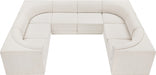 Meridian Furniture - Ollie 128" Boucle Fabric Upholstered 8 Piece Modular Sectional - 118Cream-Sec8A - GreatFurnitureDeal