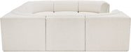 Meridian Furniture - Ollie 128" Boucle Fabric Upholstered 8 Piece Modular Sectional - 118Cream-Sec8A - GreatFurnitureDeal