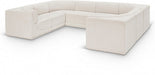 Meridian Furniture - Ollie 128" Boucle Fabric Upholstered 8 Piece Modular Sectional - 118Cream-Sec8A - GreatFurnitureDeal