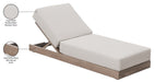 Meridian Furniture - Solace Cream Olefin Performance Fabric Outdoor Patio Lounge Chair - 33028Cream - GreatFurnitureDeal