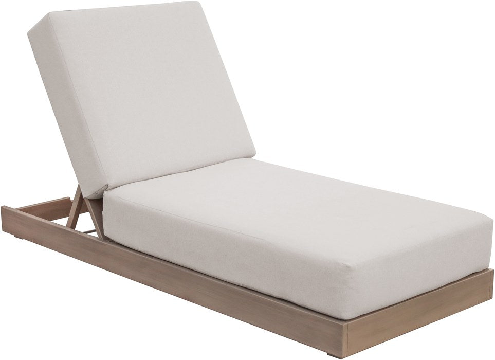 Meridian Furniture - Solace Cream Olefin Performance Fabric Outdoor Patio Lounge Chair - 33028Cream - GreatFurnitureDeal