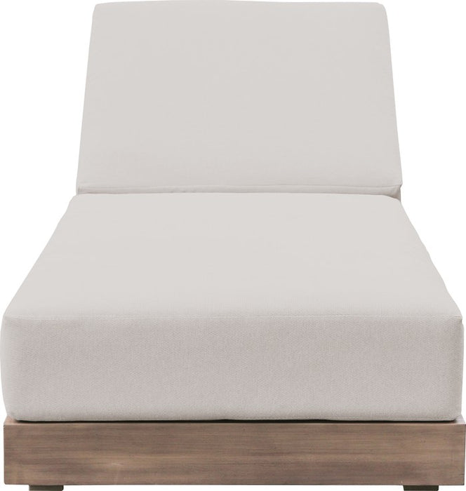 Meridian Furniture - Solace Cream Olefin Performance Fabric Outdoor Patio Lounge Chair - 33028Cream - GreatFurnitureDeal