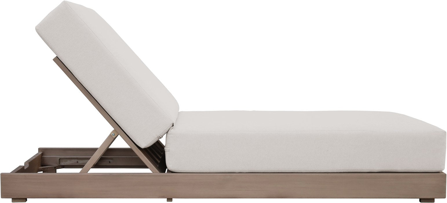 Meridian Furniture - Solace Cream Olefin Performance Fabric Outdoor Patio Lounge Chair - 33028Cream - GreatFurnitureDeal