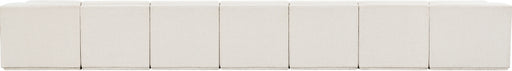 Meridian Furniture - Ollie 218" Boucle Fabric Upholstered 8 Piece Modular Sectional - 118Cream-Sec8C - GreatFurnitureDeal