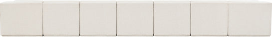 Meridian Furniture - Ollie 218" Boucle Fabric Upholstered 8 Piece Modular Sectional - 118Cream-Sec8C - GreatFurnitureDeal