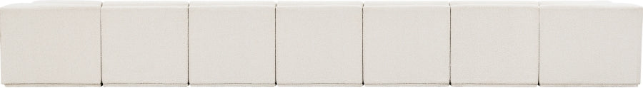 Meridian Furniture - Ollie 218" Boucle Fabric Upholstered 8 Piece Modular Sectional - 118Cream-Sec8C - GreatFurnitureDeal