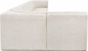 Meridian Furniture - Ollie 218" Boucle Fabric Upholstered 8 Piece Modular Sectional - 118Cream-Sec8C - GreatFurnitureDeal