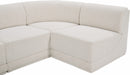 Meridian Furniture - Ollie 218" Boucle Fabric Upholstered 8 Piece Modular Sectional - 118Cream-Sec8C - GreatFurnitureDeal