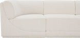 Meridian Furniture - Ollie 218" Boucle Fabric Upholstered 8 Piece Modular Sectional - 118Cream-Sec8C - GreatFurnitureDeal