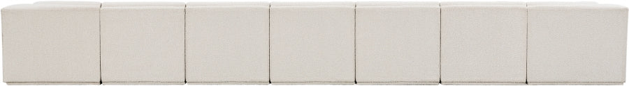Meridian Furniture - Ollie 218" Boucle Fabric Upholstered 9 Piece Modular Sectional - 118Cream-Sec9A - GreatFurnitureDeal