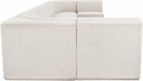 Meridian Furniture - Ollie 218" Boucle Fabric Upholstered 9 Piece Modular Sectional - 118Cream-Sec9A - GreatFurnitureDeal