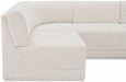 Meridian Furniture - Ollie 218" Boucle Fabric Upholstered 9 Piece Modular Sectional - 118Cream-Sec9A - GreatFurnitureDeal