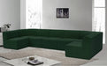 Meridian Furniture - Ollie 158" Boucle Fabric Upholstered 7 Piece Modular Sectional - 118Green-Sec7A - GreatFurnitureDeal