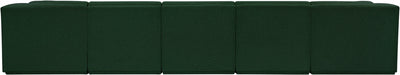Meridian Furniture - Ollie 158" Boucle Fabric Upholstered 7 Piece Modular Sectional - 118Green-Sec7A - GreatFurnitureDeal