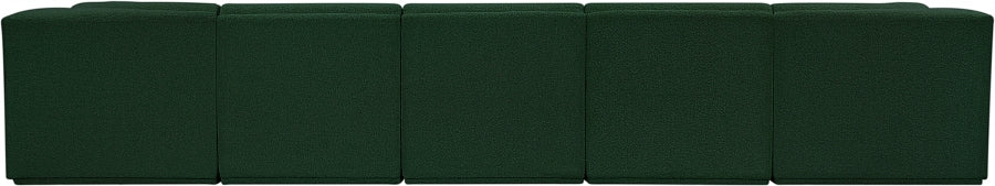 Meridian Furniture - Ollie 158" Boucle Fabric Upholstered 7 Piece Modular Sectional - 118Green-Sec7A - GreatFurnitureDeal