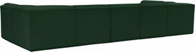 Meridian Furniture - Ollie 158" Boucle Fabric Upholstered 7 Piece Modular Sectional - 118Green-Sec7A - GreatFurnitureDeal