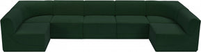 Meridian Furniture - Ollie 158" Boucle Fabric Upholstered 7 Piece Modular Sectional - 118Green-Sec7A - GreatFurnitureDeal