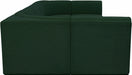 Meridian Furniture - Ollie 158" Boucle Fabric Upholstered 7 Piece Modular Sectional - 118Green-Sec7A - GreatFurnitureDeal