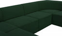 Meridian Furniture - Ollie 158" Boucle Fabric Upholstered 7 Piece Modular Sectional - 118Green-Sec7A - GreatFurnitureDeal