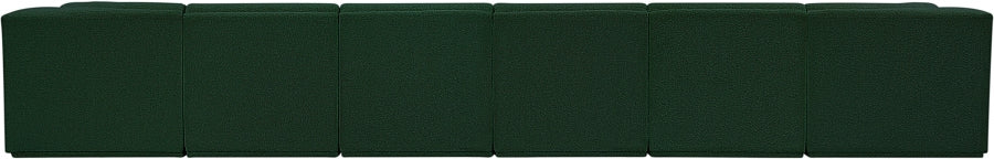 Meridian Furniture - Ollie 188" Boucle Fabric Upholstered 7 Piece Modular Sectional - 118Green-Sec7B - GreatFurnitureDeal
