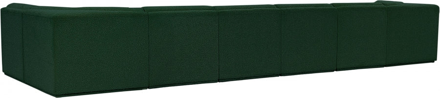 Meridian Furniture - Ollie 188" Boucle Fabric Upholstered 7 Piece Modular Sectional - 118Green-Sec7B - GreatFurnitureDeal