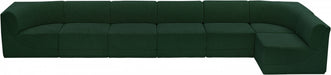 Meridian Furniture - Ollie 188" Boucle Fabric Upholstered 7 Piece Modular Sectional - 118Green-Sec7B - GreatFurnitureDeal