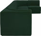 Meridian Furniture - Ollie 188" Boucle Fabric Upholstered 7 Piece Modular Sectional - 118Green-Sec7B - GreatFurnitureDeal
