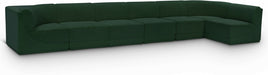 Meridian Furniture - Ollie 188" Boucle Fabric Upholstered 7 Piece Modular Sectional - 118Green-Sec7B - GreatFurnitureDeal