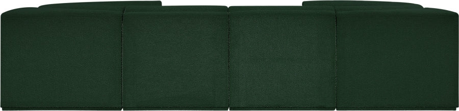 Meridian Furniture - Ollie 128" Boucle Fabric Upholstered 8 Piece Modular Sectional - 118Green-Sec8A - GreatFurnitureDeal