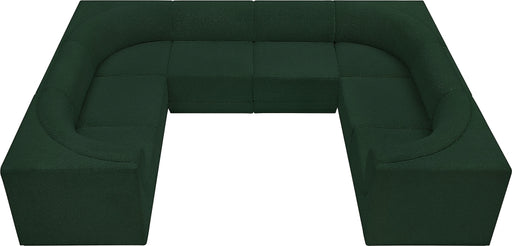 Meridian Furniture - Ollie 128" Boucle Fabric Upholstered 8 Piece Modular Sectional - 118Green-Sec8A - GreatFurnitureDeal