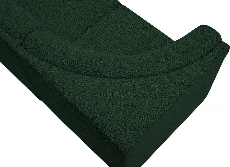 Meridian Furniture - Ollie 188" Boucle Fabric Upholstered 8 Piece Modular Sectional - 118Green-Sec8B - GreatFurnitureDeal