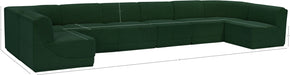 Meridian Furniture - Ollie 188" Boucle Fabric Upholstered 8 Piece Modular Sectional - 118Green-Sec8B - GreatFurnitureDeal