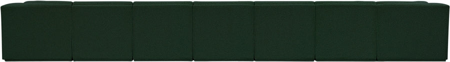 Meridian Furniture - Ollie 218" Boucle Fabric Upholstered 9 Piece Modular Sectional - 118Green-Sec9A - GreatFurnitureDeal