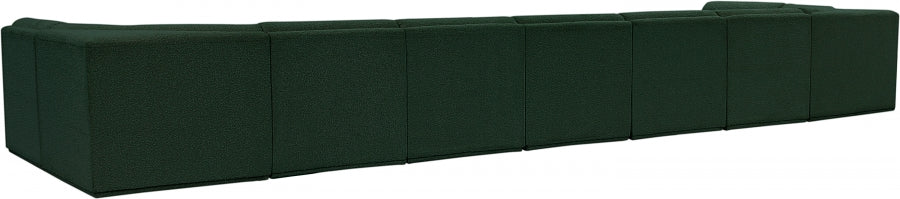 Meridian Furniture - Ollie 218" Boucle Fabric Upholstered 9 Piece Modular Sectional - 118Green-Sec9A - GreatFurnitureDeal