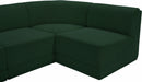 Meridian Furniture - Ollie 218" Boucle Fabric Upholstered 9 Piece Modular Sectional - 118Green-Sec9A - GreatFurnitureDeal