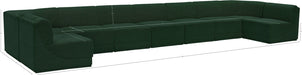Meridian Furniture - Ollie 218" Boucle Fabric Upholstered 9 Piece Modular Sectional - 118Green-Sec9A - GreatFurnitureDeal