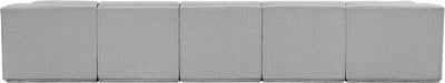Meridian Furniture - Ollie 158" Boucle Fabric Upholstered 7 Piece Modular Sectional - 18Grey-Sec7A - GreatFurnitureDeal