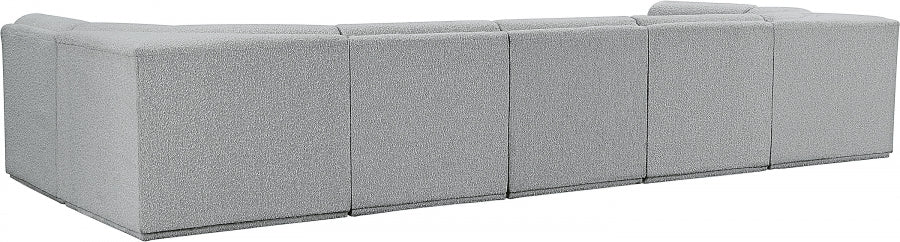 Meridian Furniture - Ollie 158" Boucle Fabric Upholstered 7 Piece Modular Sectional - 18Grey-Sec7A - GreatFurnitureDeal
