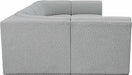 Meridian Furniture - Ollie 158" Boucle Fabric Upholstered 7 Piece Modular Sectional - 18Grey-Sec7A - GreatFurnitureDeal