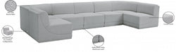 Meridian Furniture - Ollie 158" Boucle Fabric Upholstered 7 Piece Modular Sectional - 18Grey-Sec7A - GreatFurnitureDeal
