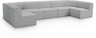 Meridian Furniture - Ollie 158" Boucle Fabric Upholstered 7 Piece Modular Sectional - 18Grey-Sec7A - GreatFurnitureDeal