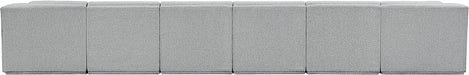Meridian Furniture - Ollie 188" Boucle Fabric Upholstered 7 Piece Modular Sectional - 118Grey-Sec7B - GreatFurnitureDeal
