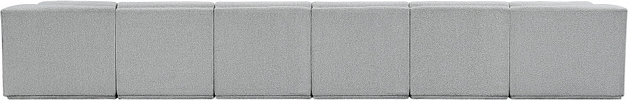 Meridian Furniture - Ollie 188" Boucle Fabric Upholstered 7 Piece Modular Sectional - 118Grey-Sec7B - GreatFurnitureDeal