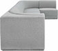 Meridian Furniture - Ollie 188" Boucle Fabric Upholstered 7 Piece Modular Sectional - 118Grey-Sec7B - GreatFurnitureDeal