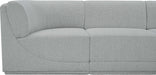 Meridian Furniture - Ollie 188" Boucle Fabric Upholstered 7 Piece Modular Sectional - 118Grey-Sec7B - GreatFurnitureDeal
