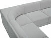 Meridian Furniture - Ollie 128" Boucle Fabric Upholstered 8 Piece Modular Sectional - 118Grey-Sec8A - GreatFurnitureDeal