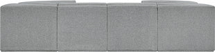 Meridian Furniture - Ollie 128" Boucle Fabric Upholstered 8 Piece Modular Sectional - 118Grey-Sec8A - GreatFurnitureDeal