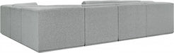 Meridian Furniture - Ollie 128" Boucle Fabric Upholstered 8 Piece Modular Sectional - 118Grey-Sec8A - GreatFurnitureDeal